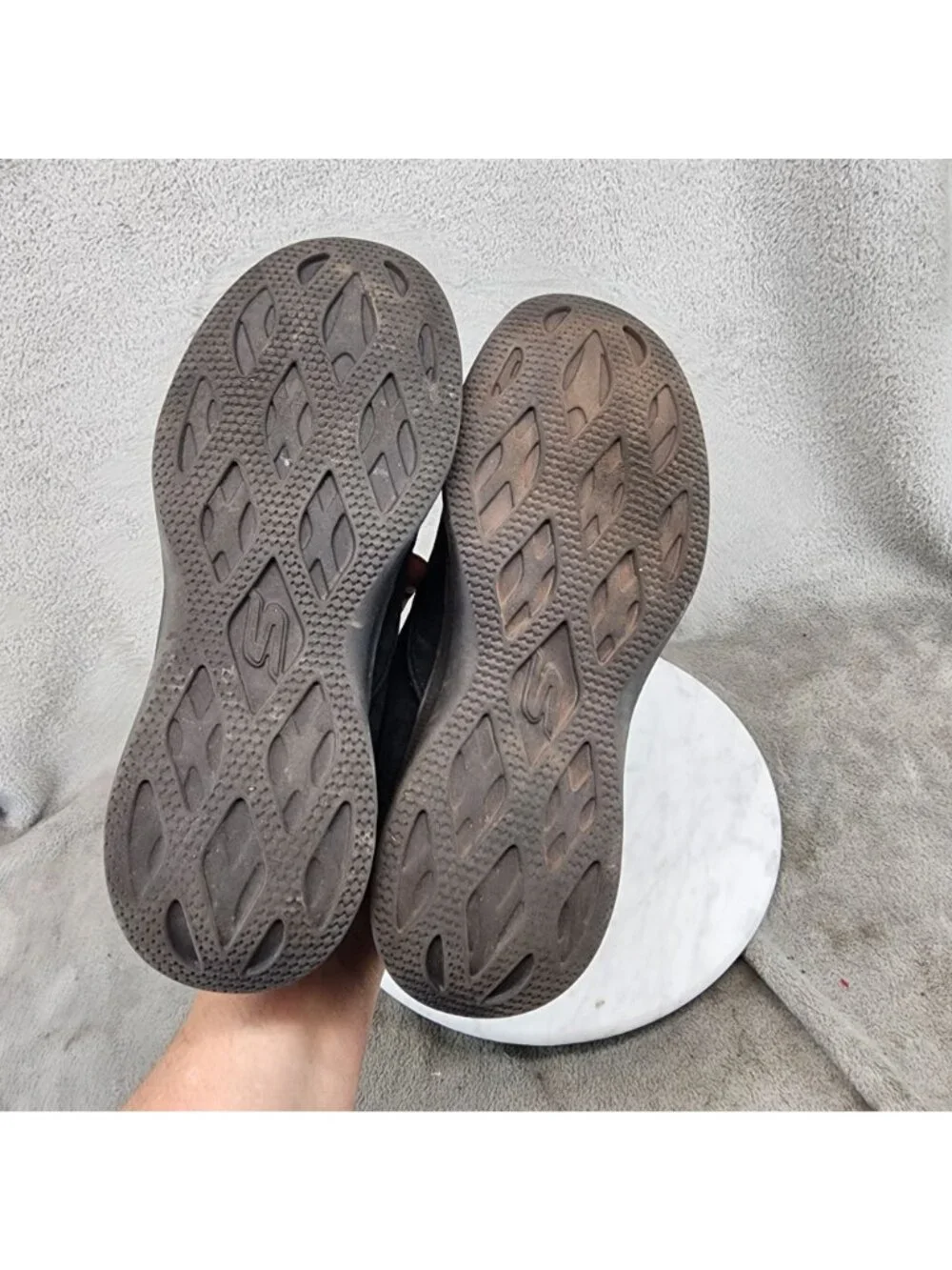 Skechers Shoes Womens Size 8 Goga Max Black Suede Slip-On Comfort *Read*